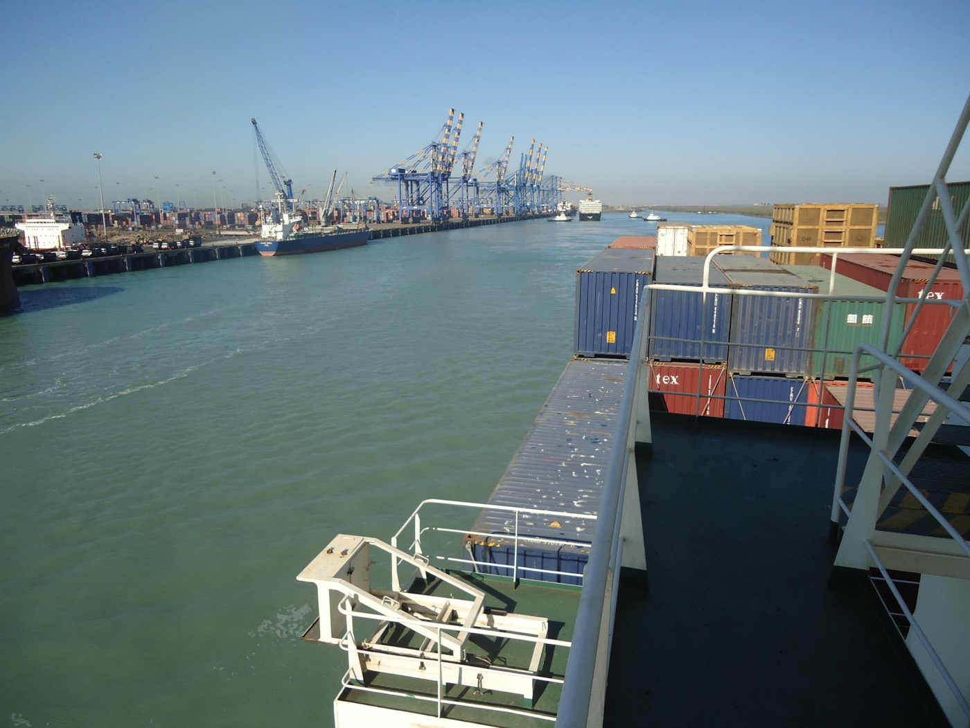Arriving at Mundra Port aboard a container ship
